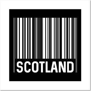 Scotland Bar Code Design (White) Posters and Art